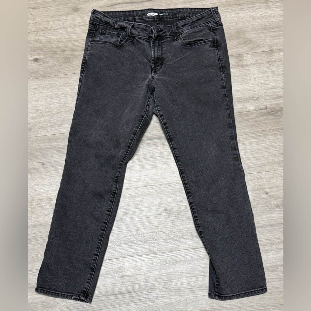 Old Navy Charcoal Power Straight Jeans